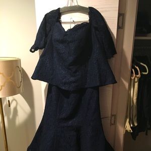 Mother of the bride two pieces top and skirt